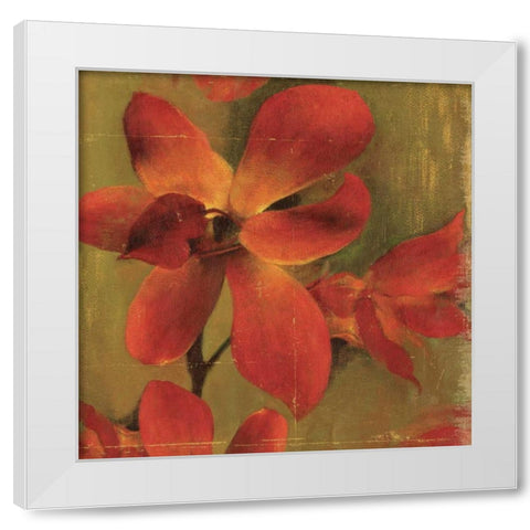 On Fire I White Modern Wood Framed Art Print by PI Studio