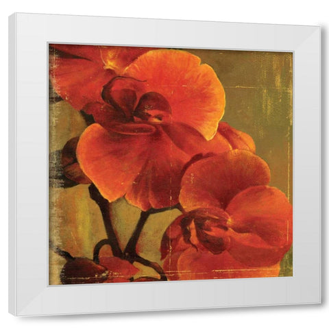 On Fire II White Modern Wood Framed Art Print by PI Studio