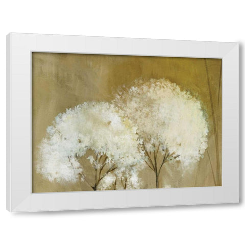 Whisper II White Modern Wood Framed Art Print by PI Studio