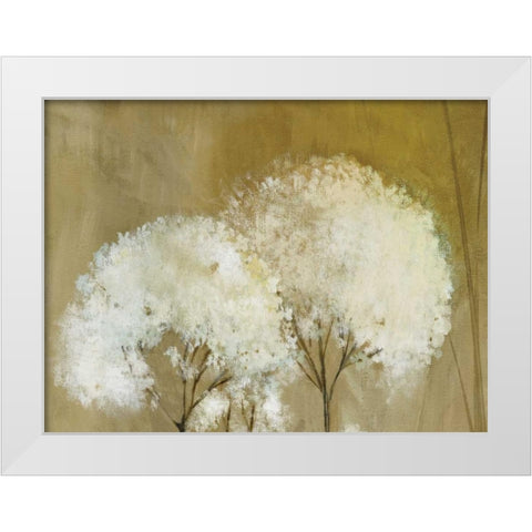 Whisper II White Modern Wood Framed Art Print by PI Studio