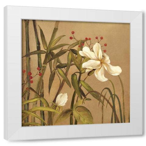 Bamboo Beuaty I White Modern Wood Framed Art Print by PI Studio