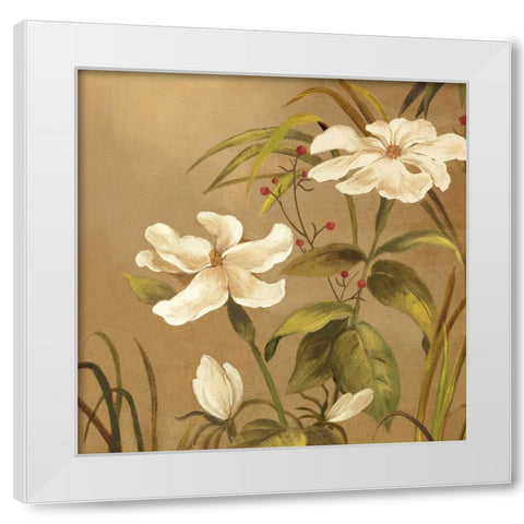 Bamboo Beauty II White Modern Wood Framed Art Print by PI Studio