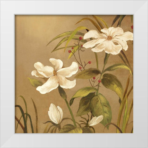 Bamboo Beauty II White Modern Wood Framed Art Print by PI Studio