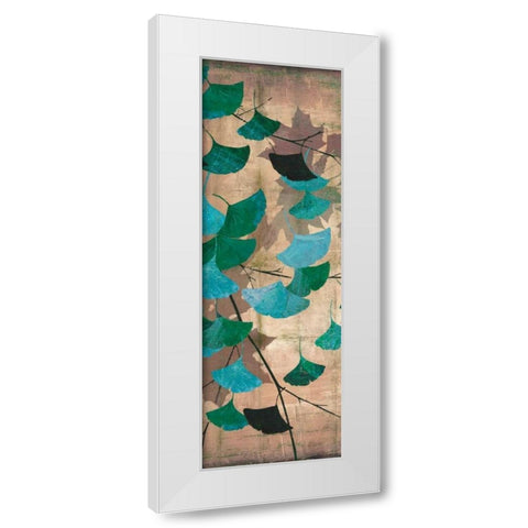 Azure Branch I White Modern Wood Framed Art Print by PI Studio