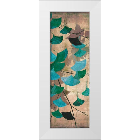 Azure Branch I White Modern Wood Framed Art Print by PI Studio