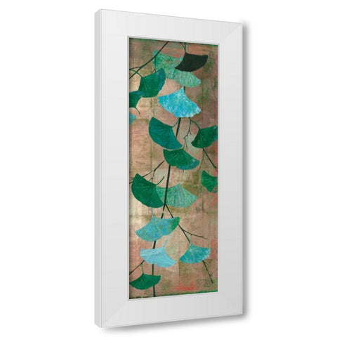 Azure Branch II White Modern Wood Framed Art Print by PI Studio