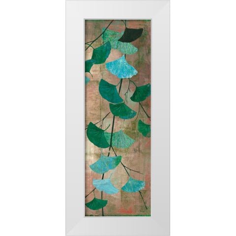 Azure Branch II White Modern Wood Framed Art Print by PI Studio