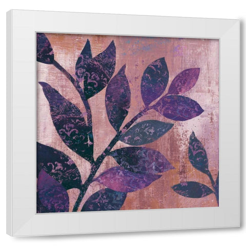 Viola I White Modern Wood Framed Art Print by PI Studio