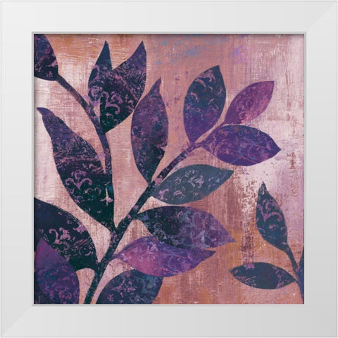 Viola I White Modern Wood Framed Art Print by PI Studio