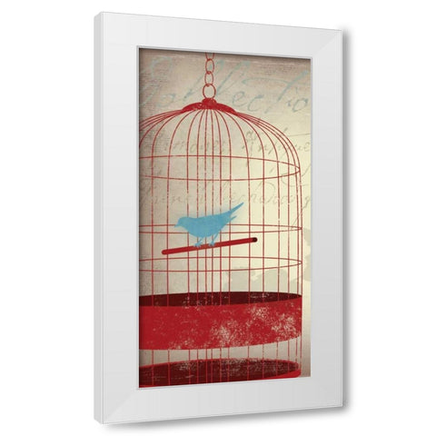 Twitter Panel I White Modern Wood Framed Art Print by PI Studio