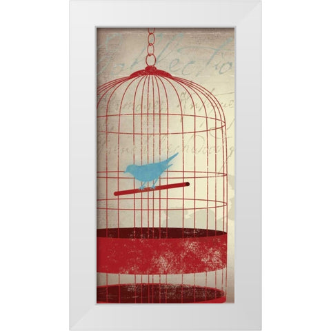 Twitter Panel I White Modern Wood Framed Art Print by PI Studio