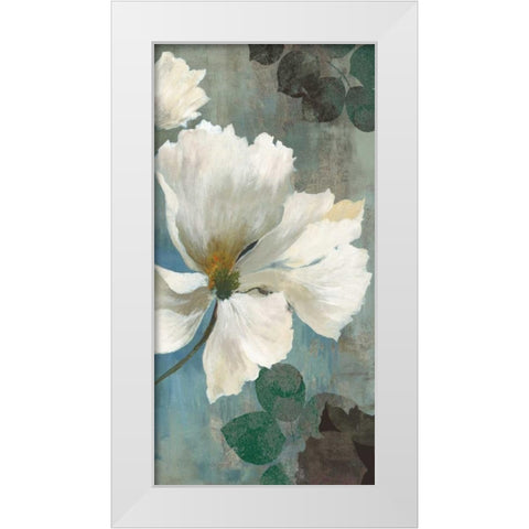 Ice Blue II White Modern Wood Framed Art Print by PI Studio