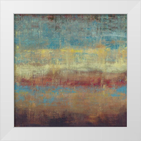 Subtle III White Modern Wood Framed Art Print by PI Studio