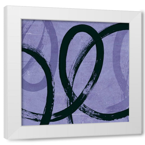 Loopy II White Modern Wood Framed Art Print by PI Studio