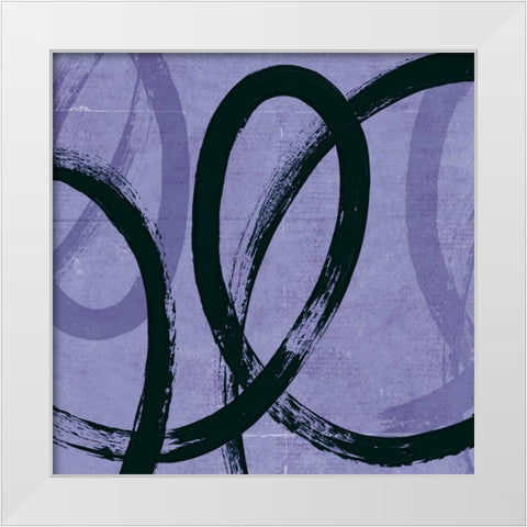 Loopy II White Modern Wood Framed Art Print by PI Studio