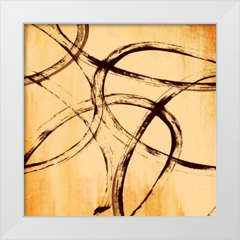 Loopy IV White Modern Wood Framed Art Print by PI Studio