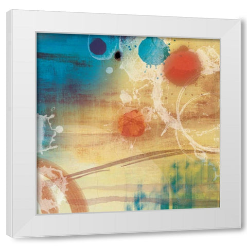 Tie Dye I White Modern Wood Framed Art Print by PI Studio