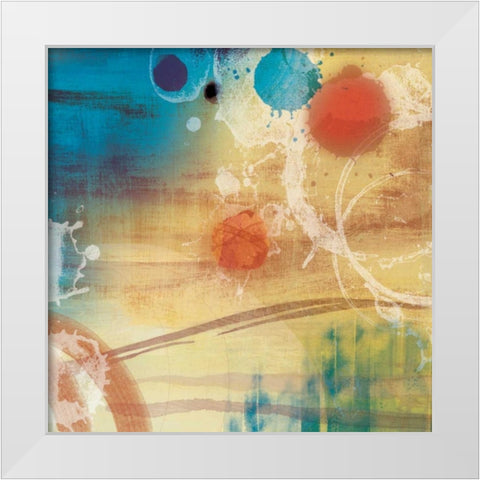 Tie Dye I White Modern Wood Framed Art Print by PI Studio