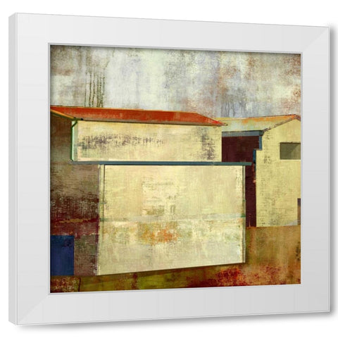 Abstract Construction I White Modern Wood Framed Art Print by PI Studio