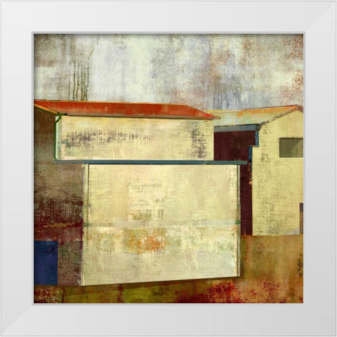 Abstract Construction I White Modern Wood Framed Art Print by PI Studio