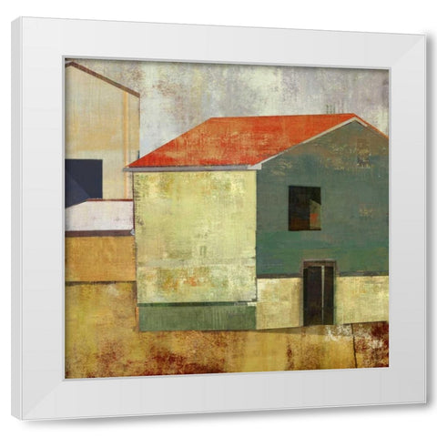 Abstract Construction II White Modern Wood Framed Art Print by PI Studio