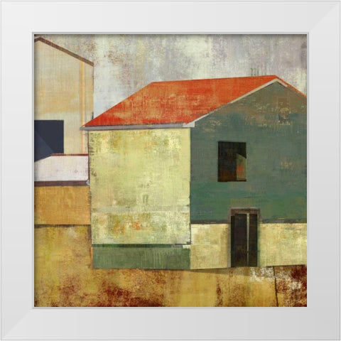 Abstract Construction II White Modern Wood Framed Art Print by PI Studio