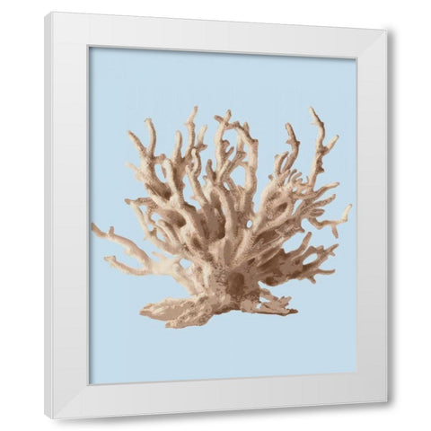 Coral II White Modern Wood Framed Art Print by PI Studio