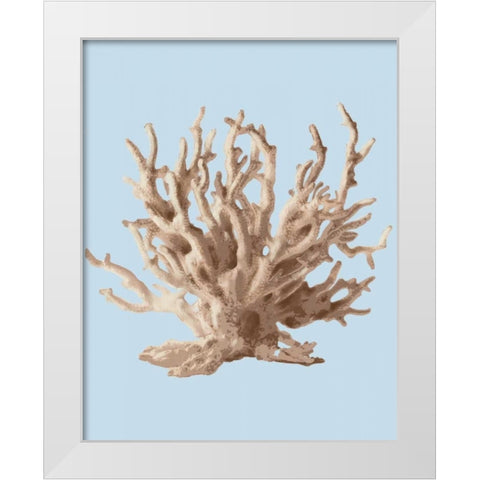 Coral II White Modern Wood Framed Art Print by PI Studio