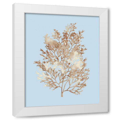 Coral III White Modern Wood Framed Art Print by PI Studio