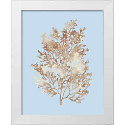 Coral III White Modern Wood Framed Art Print by PI Studio