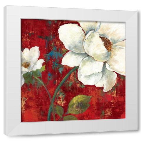 Velvet II White Modern Wood Framed Art Print by PI Studio