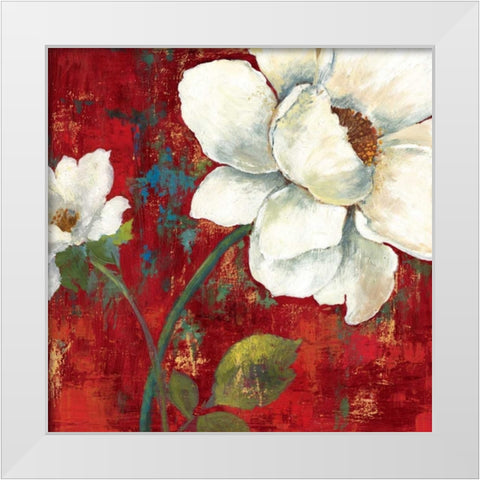 Velvet II White Modern Wood Framed Art Print by PI Studio