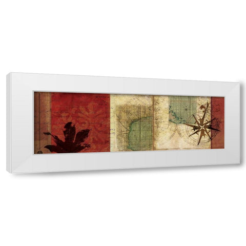 Travels I White Modern Wood Framed Art Print by PI Studio