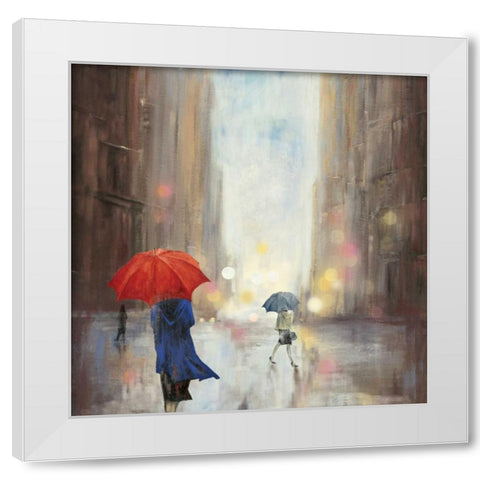 In the City White Modern Wood Framed Art Print by PI Studio