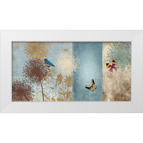 Flights of Fancy White Modern Wood Framed Art Print by PI Studio