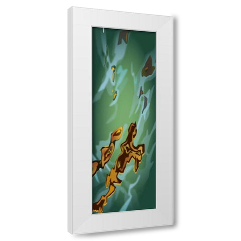 Liquid Gold White Modern Wood Framed Art Print by PI Studio