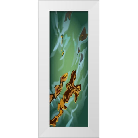 Liquid Gold White Modern Wood Framed Art Print by PI Studio