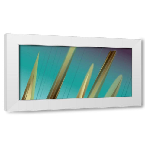 Shards White Modern Wood Framed Art Print by PI Studio