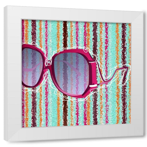 Wired White Modern Wood Framed Art Print by PI Studio