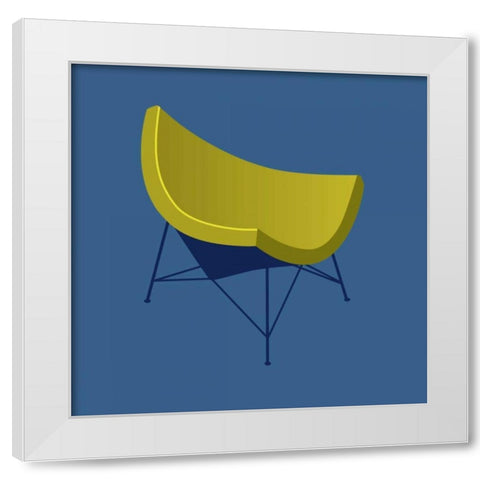 Mid Century Chair I White Modern Wood Framed Art Print by PI Studio