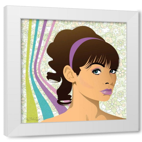 Hello I White Modern Wood Framed Art Print by PI Studio