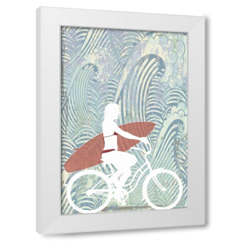 Surf White Modern Wood Framed Art Print by PI Studio