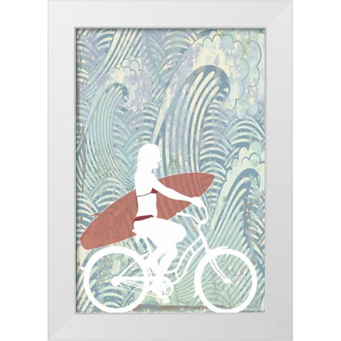 Surf White Modern Wood Framed Art Print by PI Studio