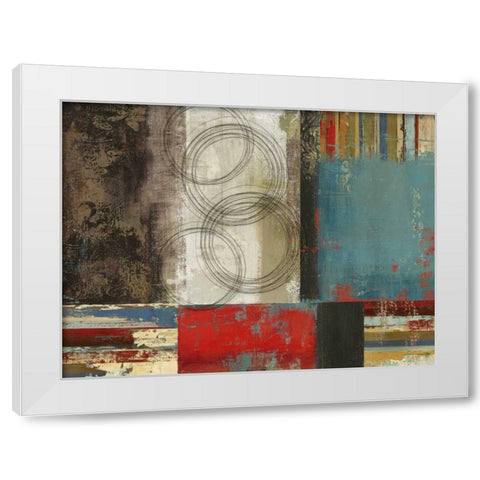 Spheres and Stripes White Modern Wood Framed Art Print by PI Studio