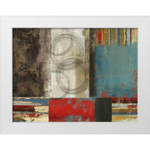 Spheres and Stripes White Modern Wood Framed Art Print by PI Studio