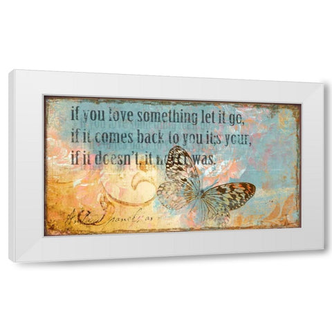 Let it Go White Modern Wood Framed Art Print by PI Studio