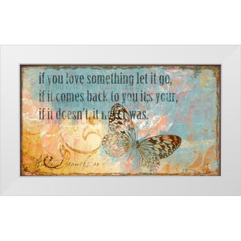 Let it Go White Modern Wood Framed Art Print by PI Studio