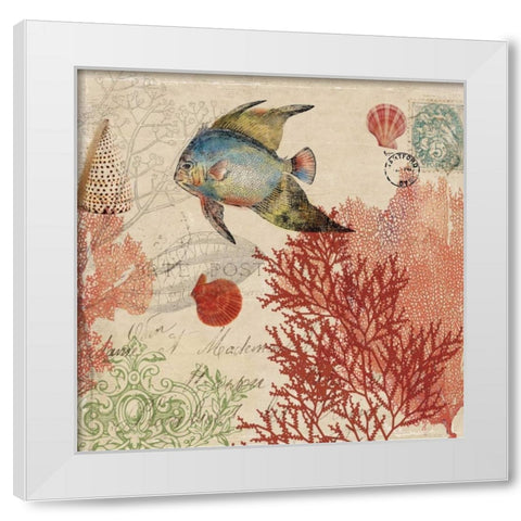 Under the Sea I White Modern Wood Framed Art Print by PI Studio