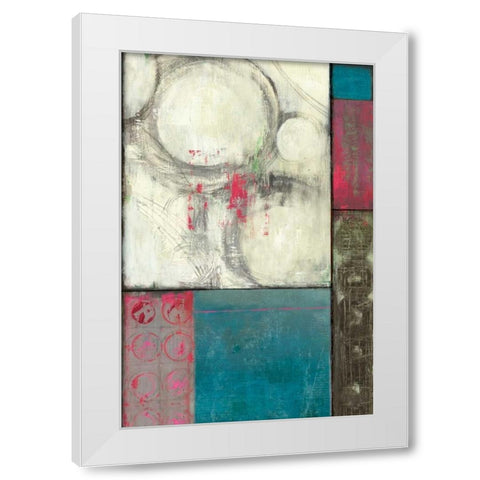 Blue in Motion White Modern Wood Framed Art Print by PI Studio