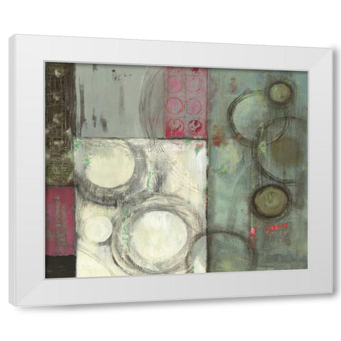 Grey in Motion White Modern Wood Framed Art Print by PI Studio